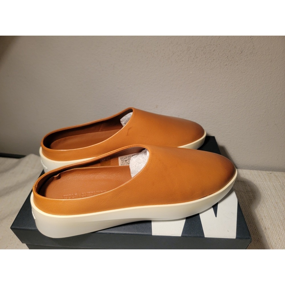 Wolf and Shepherd Cruise Mule Leather Honey | White (Slip On) 7.5 M / 9 W New